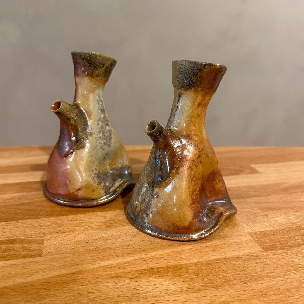 Handmade multipurpose oil/dressing vessel or vase